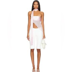 Jaded London Tube Top With Skinny Scarf in Pink 💞 💘💌